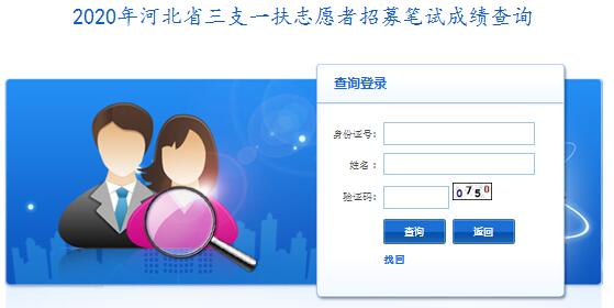 2020年河北三支一扶考试笔试成绩查询系统